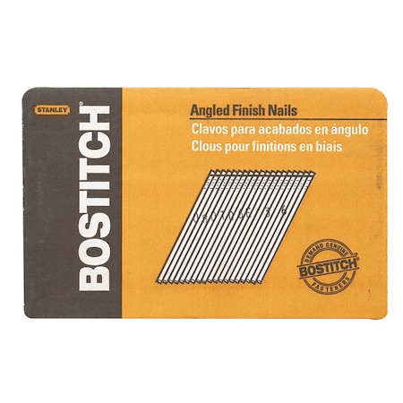 Bostitch Collated Finishing Nail, Steel, Coated Finish, 15 ga FN1524
